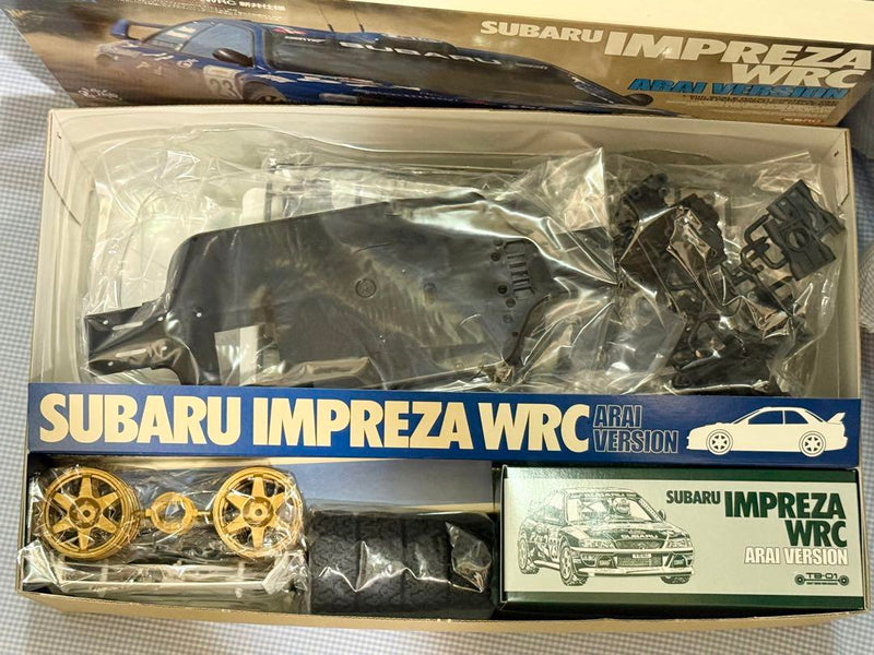 Chargez l'image dans la visionneuse de la galerie, Used Tamiya Subaru Impreza WRC Arai Version TB-01 Chassis Rally Car Kit Unused