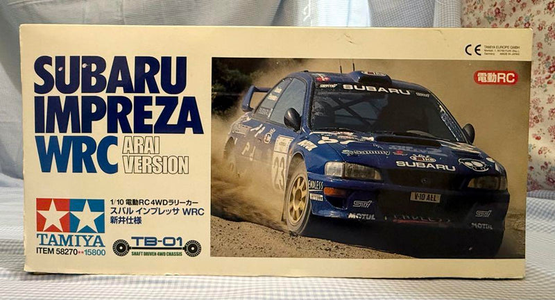 Chargez l'image dans la visionneuse de la galerie, Used Tamiya Subaru Impreza WRC Arai Version TB-01 Chassis Rally Car Kit Unused