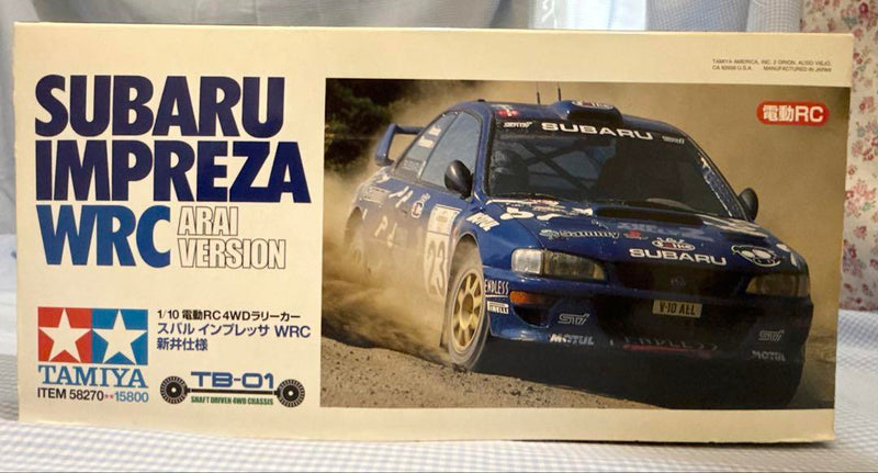 Chargez l'image dans la visionneuse de la galerie, Used Tamiya Subaru Impreza WRC Arai Version TB-01 Chassis Rally Car Kit Unused