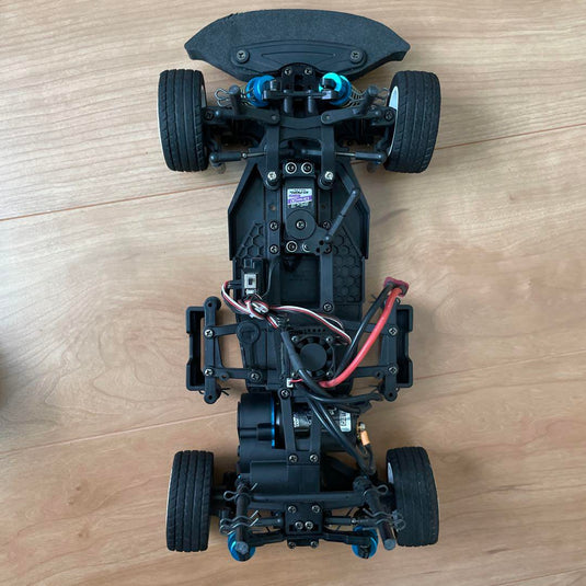 Used Tamiya M-08 & XV-02 RC Cars Set with Futaba 4PV Radio