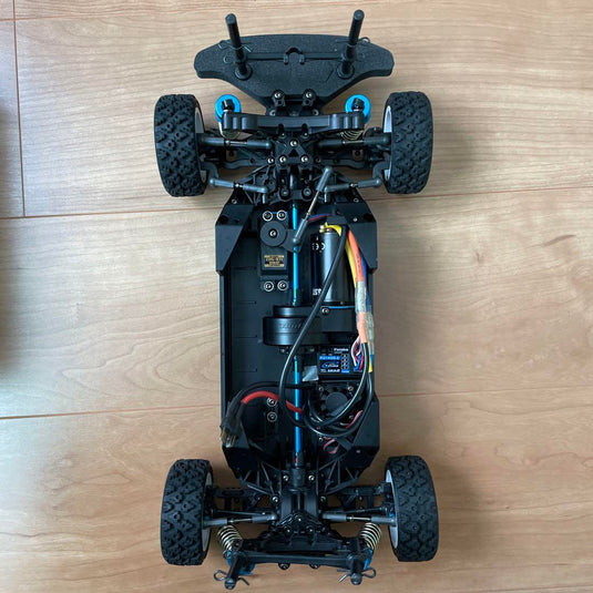 Used Tamiya M-08 & XV-02 RC Cars Set with Futaba 4PV Radio