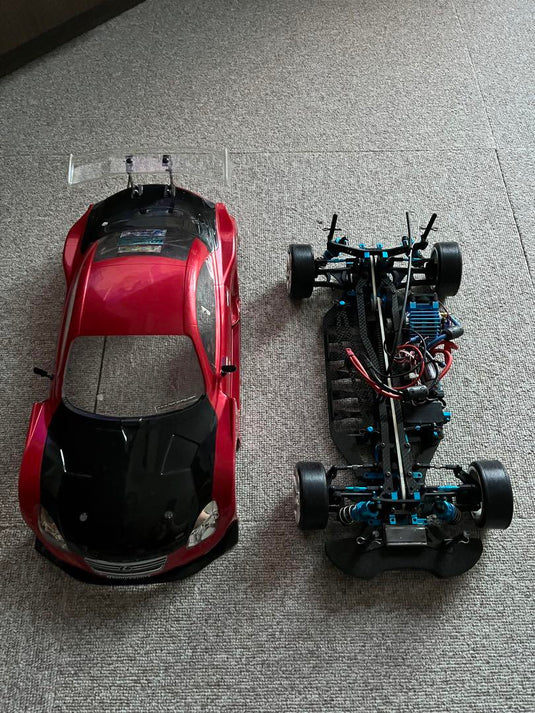 Used Tamiya TB-evolution IV and TECH Racing DT-1 Chassis Set with KO Propo EX-10