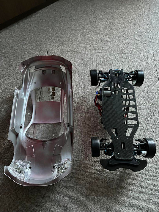 Used Tamiya TB-evolution IV and TECH Racing DT-1 Chassis Set with KO Propo EX-10
