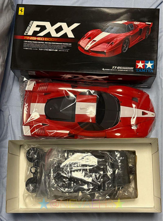 Used Tamiya Ferrari FXX 1/10 Finished Body TT-01 Chassis Kit Unused