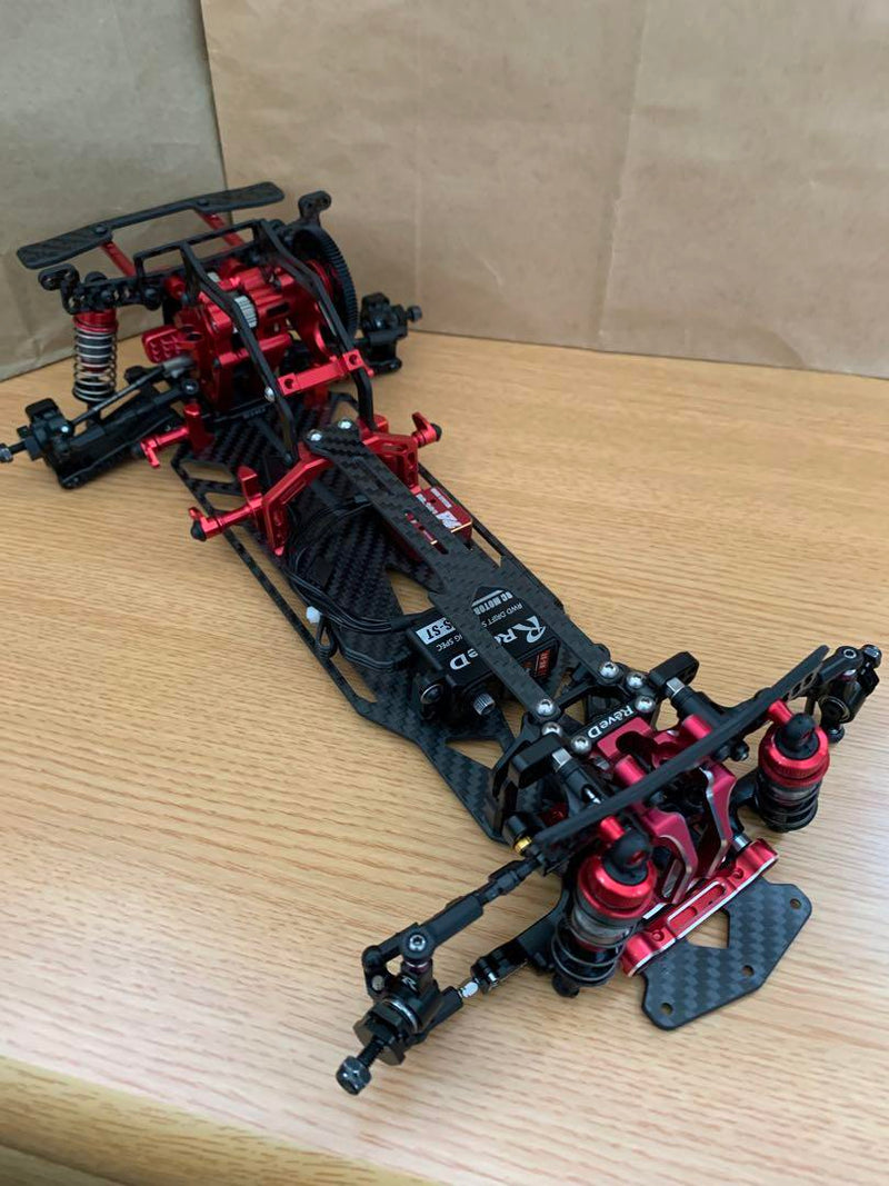 Load image into Gallery viewer, Used Reve D MC-1 Final Edition Red Version Chassis with Servo & Gyro
