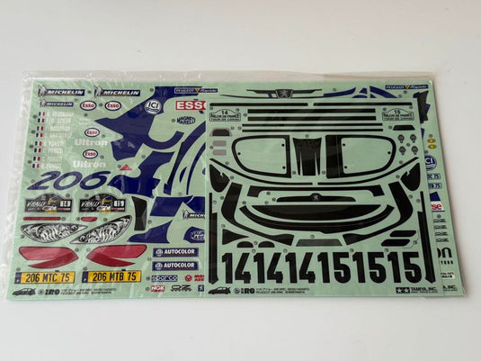 Used Tamiya 1/10 Peugeot 206 WRC Spare Body Parts Set Unused RC Car