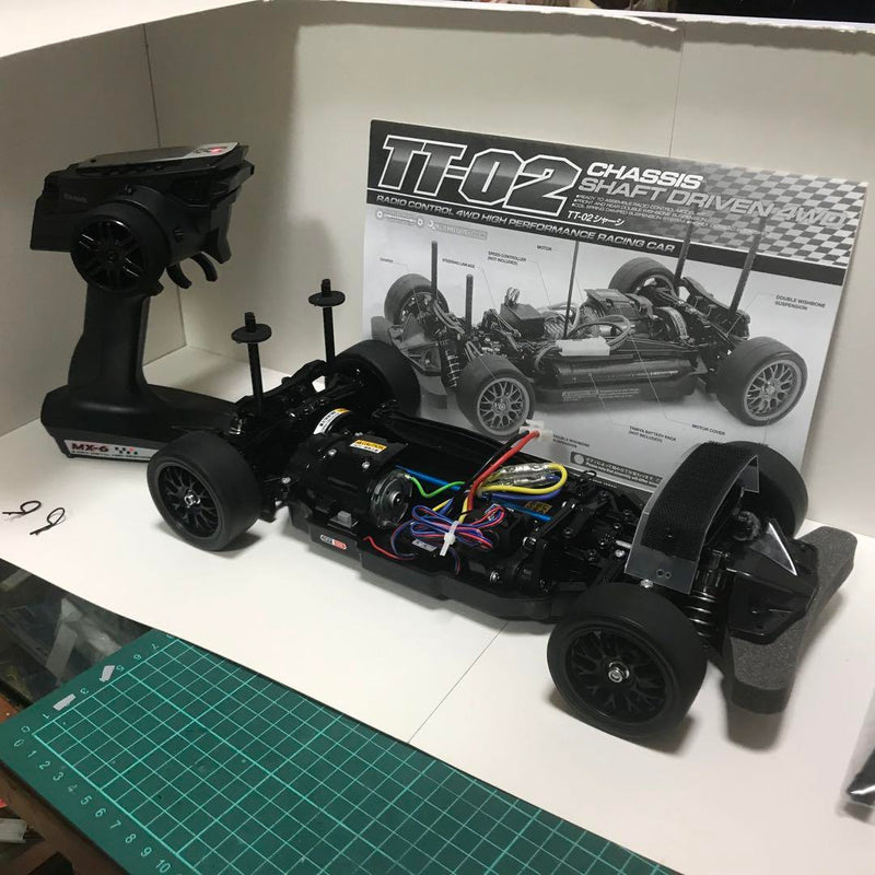 Chargez l'image dans la visionneuse de la galerie, Used Tamiya TT-02 Subaru Impreza 99 Assembled Full Set RC Car w/ Sanwa MX6 Radio