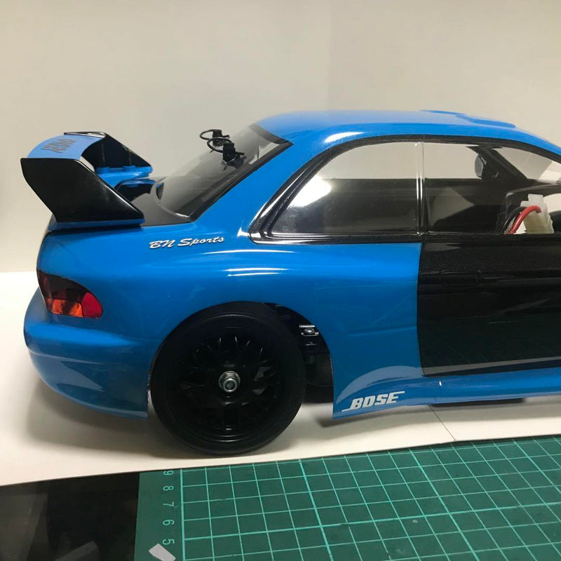 Chargez l'image dans la visionneuse de la galerie, Used Tamiya TT-02 Subaru Impreza 99 Assembled Full Set RC Car w/ Sanwa MX6 Radio
