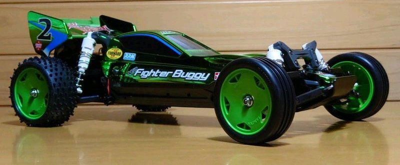 Chargez l'image dans la visionneuse de la galerie, Used Tamiya Neo Mighty Frog Green Metallic Assembled Full Set with Sanwa MX-6 Unused