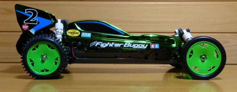 Chargez l'image dans la visionneuse de la galerie, Used Tamiya Neo Mighty Frog Green Metallic Assembled Full Set with Sanwa MX-6 Unused