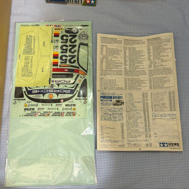 Load image into Gallery viewer, Used Tamiya 1/10 Porsche 911 GT1 4WD Unassembled RC Car Kit