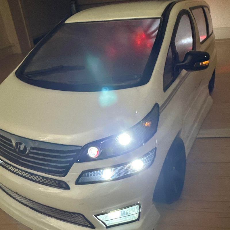 Laden Sie das Bild in Galerie -Viewer, ABC Hobby Vellfire Body on GRK Silver Carbon Chassis with Decoration Lights - Used
