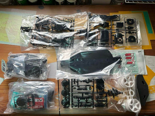 Used Tamiya 1/10 TT-02 Type-SRX 4WD Chassis Kit Unassembled with Option Parts