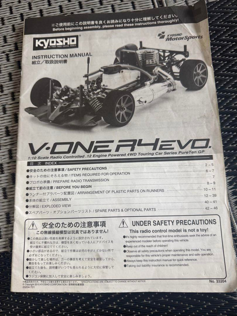 Laden Sie das Bild in Galerie -Viewer, Kyosho V-ONE R4EVO with O.S. Engine & SANWA SRG-HV Servo - Used