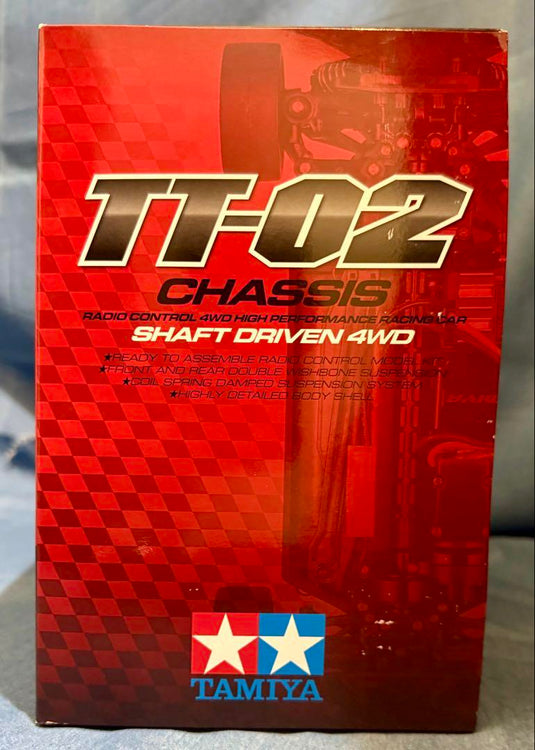 Used Tamiya 1/10 Ferrari F12tdf TT-02 Chassis Unassembled Kit