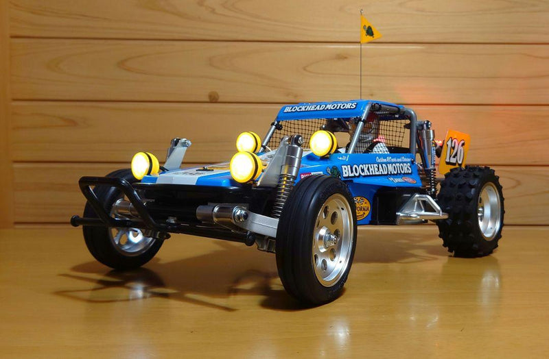 Chargez l'image dans la visionneuse de la galerie, Used Tamiya XB Wild One Off-Roader Blockhead Motors Assembled with LED Light Kit