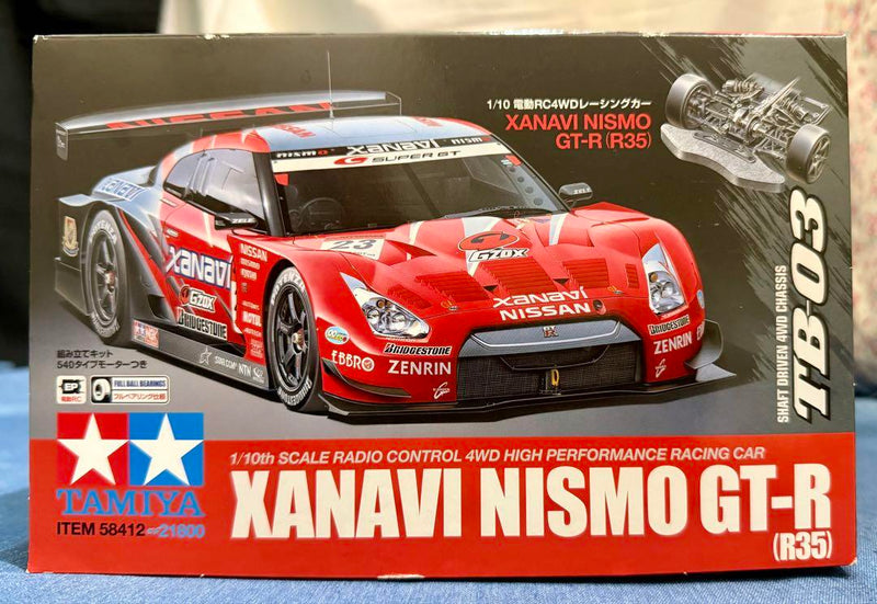 Chargez l'image dans la visionneuse de la galerie, Used Tamiya Xanavi Nismo GT-R R35 1/10 TB-03 Chassis RC Car Kit Unused