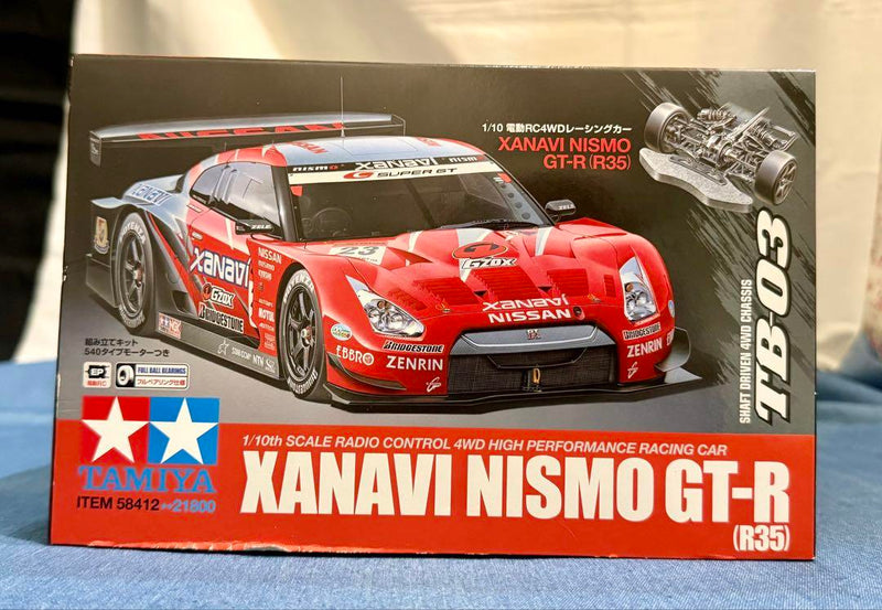Chargez l'image dans la visionneuse de la galerie, Used Tamiya Xanavi Nismo GT-R R35 1/10 TB-03 Chassis RC Car Kit Unused