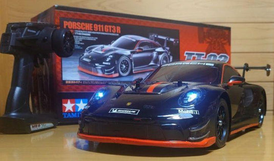 Used Tamiya Porsche 911 GT3 R 992 TT-02 Assembled Full Set with Sanwa MX-6 Unused