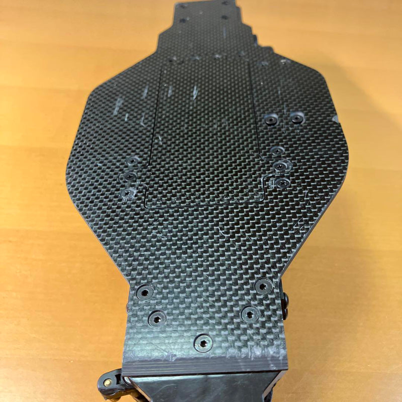Load image into Gallery viewer, Used Tamiya DF-03 Carbon Conversion Chassis with Spare Gearbox