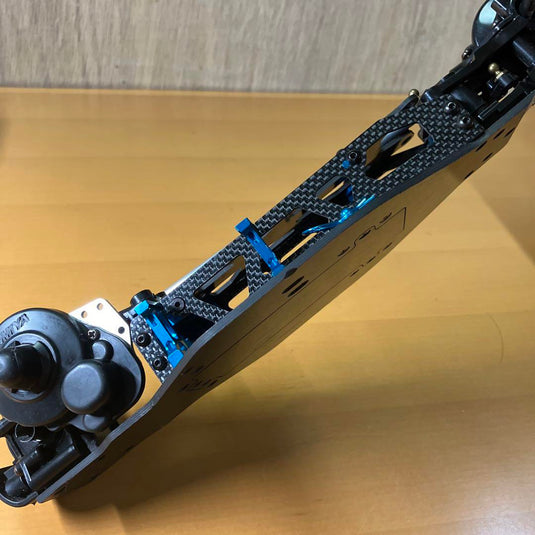 Used Tamiya DF-03 Carbon Conversion Chassis with Spare Gearbox