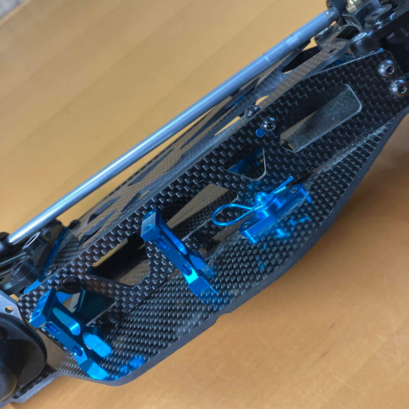 Load image into Gallery viewer, Used Tamiya DF-03 Carbon Conversion Chassis with Spare Gearbox