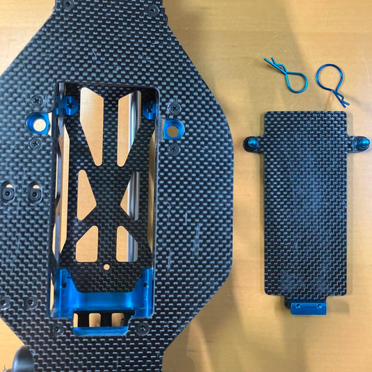 Used Tamiya DF-03 Carbon Conversion Chassis with Spare Gearbox