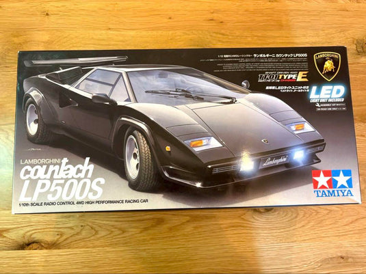 Used Tamiya 1/10 Lamborghini Countach LP500S Unassembled Kit with LED