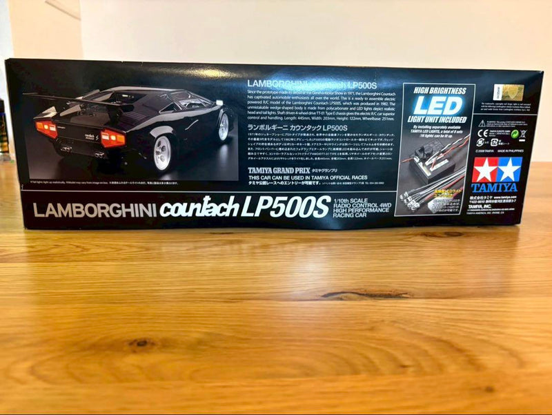 Load image into Gallery viewer, Used Tamiya 1/10 Lamborghini Countach LP500S Unassembled Kit with LED