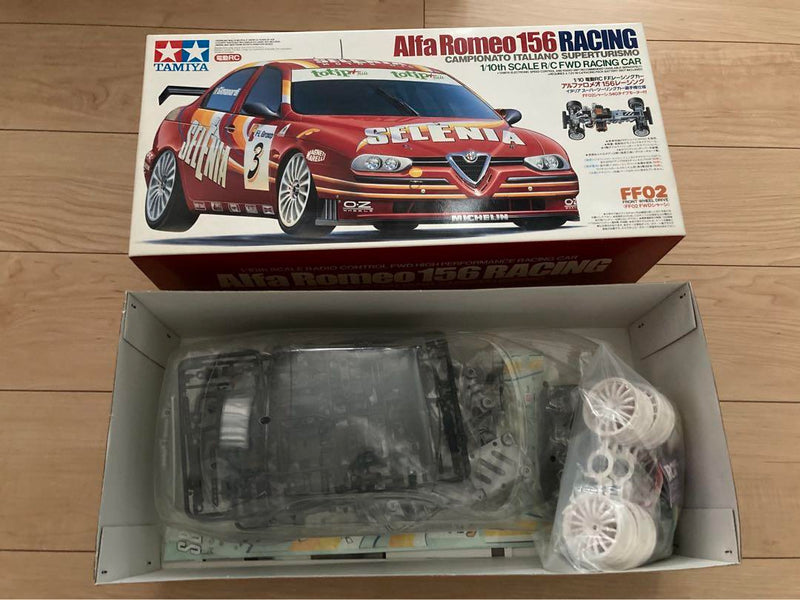 Load image into Gallery viewer, Used Tamiya Alfa Romeo 156 Racing FWD Electric RC Car Kit Vintage Unused