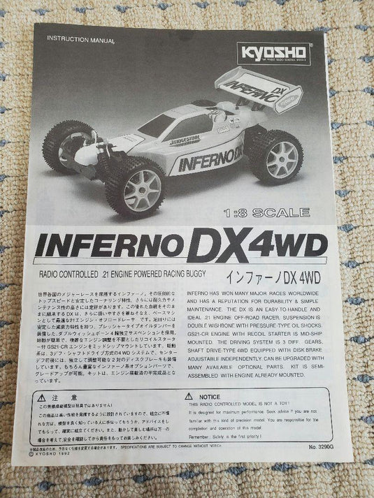 Used Kyosho 1/8 Inferno DX 4WD Ready Set with Futaba Radio