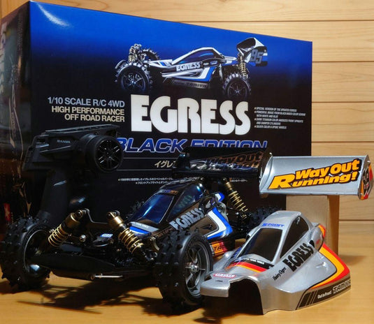 Used Tamiya Egress Black Edition Assembled RC Car w/ Normal Body & Sanwa Radio Set