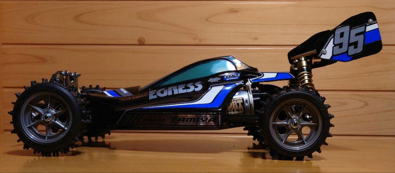 Load image into Gallery viewer, Used Tamiya Egress Black Edition Assembled RC Car w/ Normal Body & Sanwa Radio Set