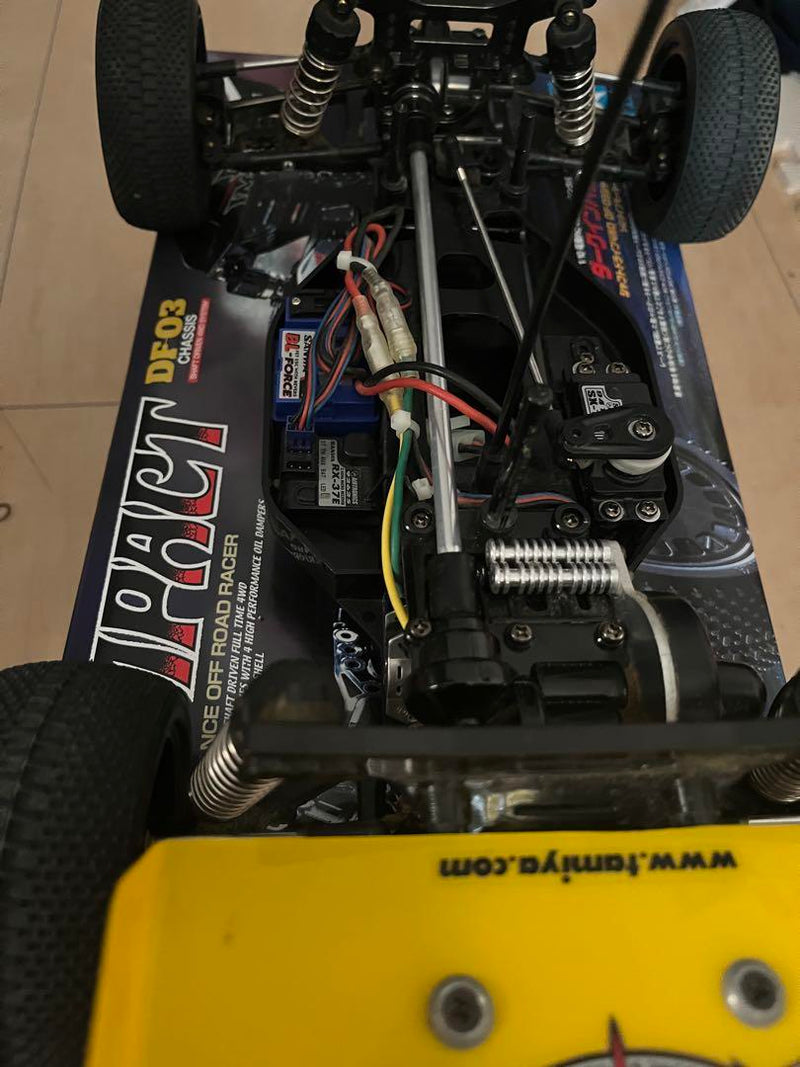 Load image into Gallery viewer, Used Tamiya DF-03 Dark Impact with Optional Parts & Futaba MX-V Radio