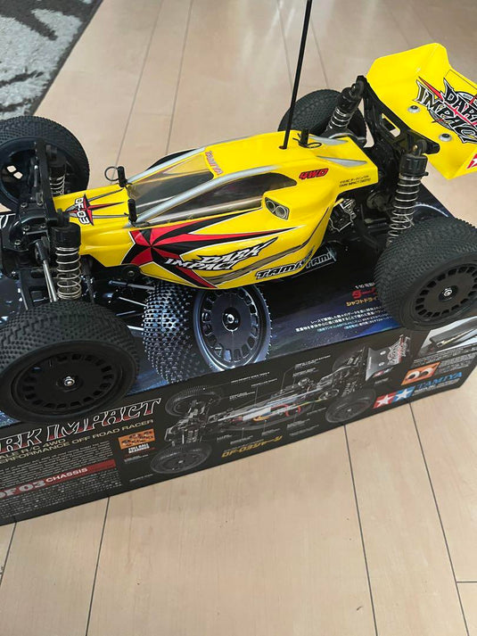 Used Tamiya DF-03 Dark Impact with Optional Parts & Futaba MX-V Radio