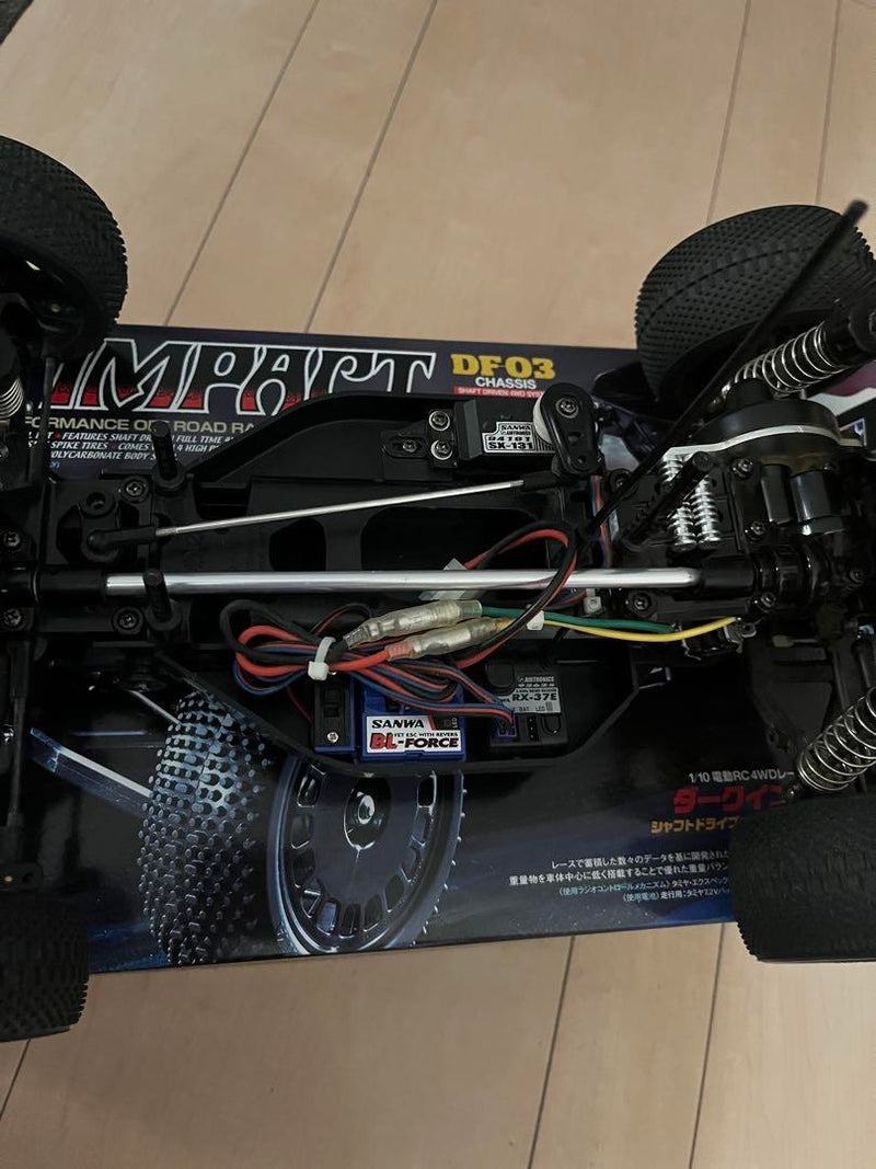 Load image into Gallery viewer, Used Tamiya DF-03 Dark Impact with Optional Parts & Futaba MX-V Radio