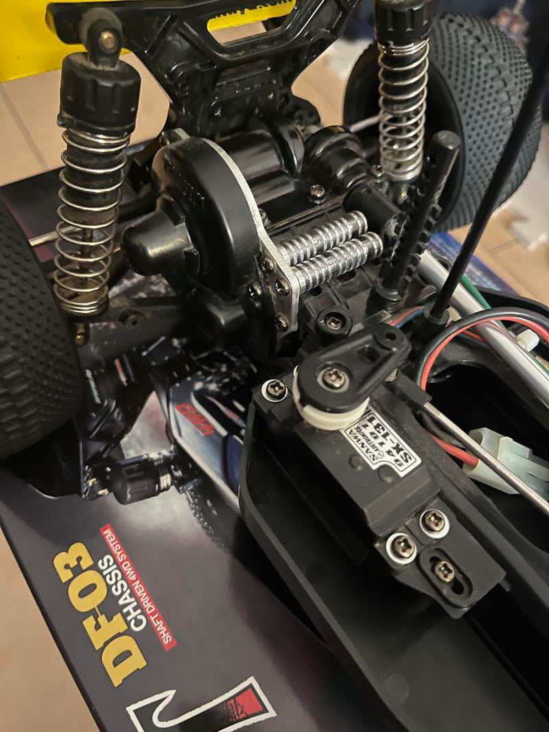 Load image into Gallery viewer, Used Tamiya DF-03 Dark Impact with Optional Parts & Futaba MX-V Radio