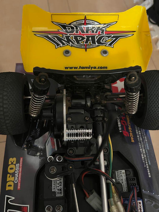 Used Tamiya DF-03 Dark Impact with Optional Parts & Futaba MX-V Radio