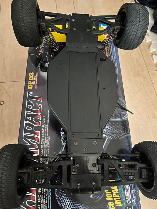 Used Tamiya DF-03 Dark Impact with Optional Parts & Futaba MX-V Radio
