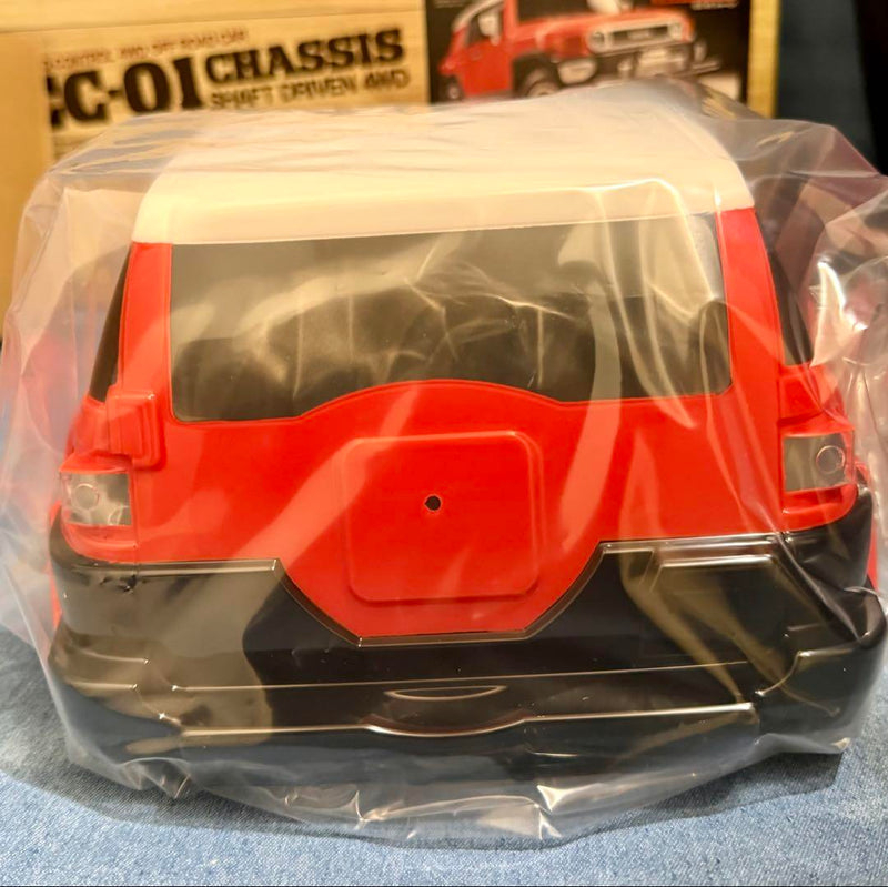 Chargez l'image dans la visionneuse de la galerie, Used Tamiya Toyota FJ Cruiser CC-01 Chassis with Painted Orange Body Unused