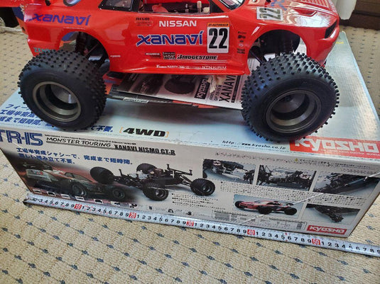 Used Kyosho 1/10 Xanavi Nismo GTR 4WD Engine RC Car Assembled