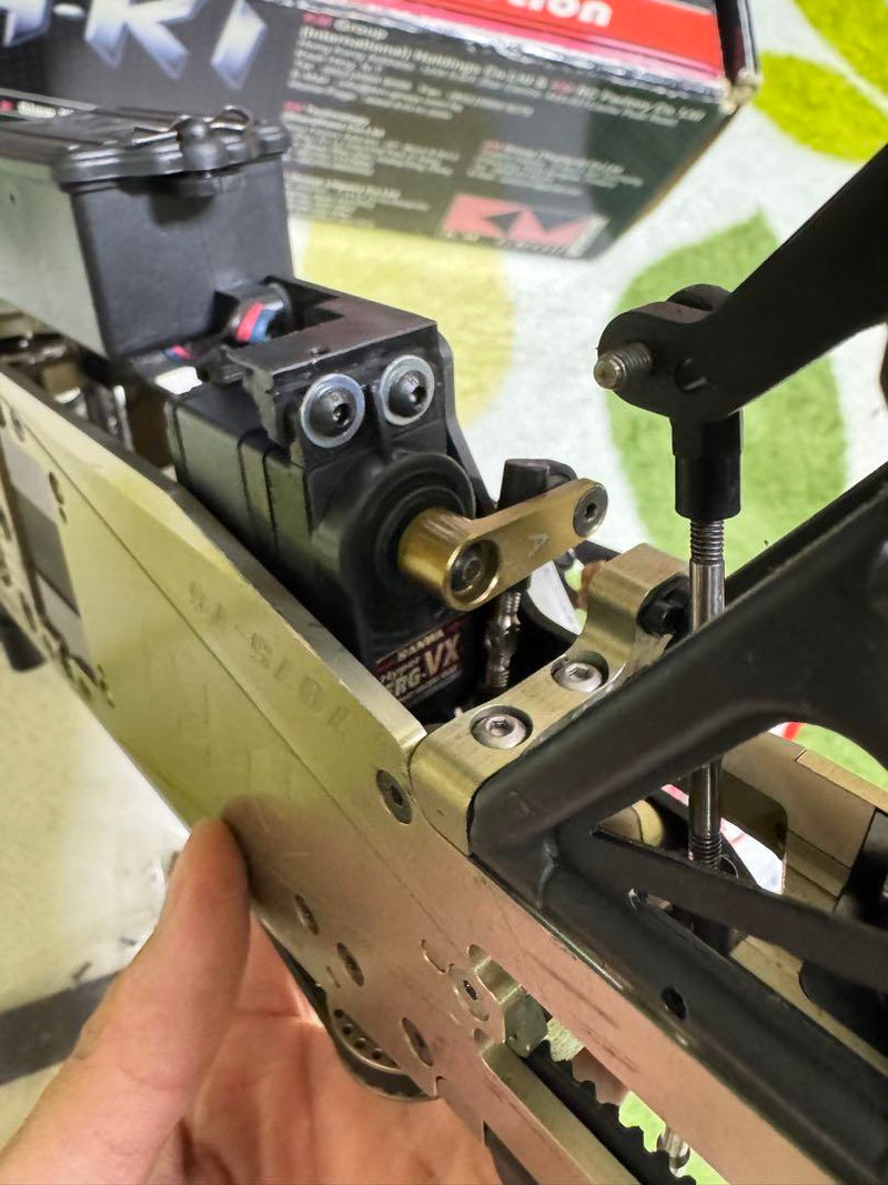 Load image into Gallery viewer, Used KM Racing HK1 Evolution 1/10 RC Car Chassis with Sanwa Servo Used