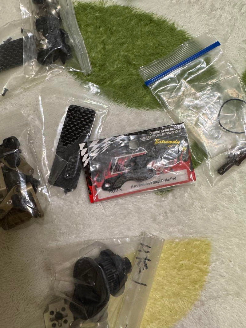 Load image into Gallery viewer, Used KM Racing HK1 Evolution 1/10 RC Car Chassis with Sanwa Servo Used