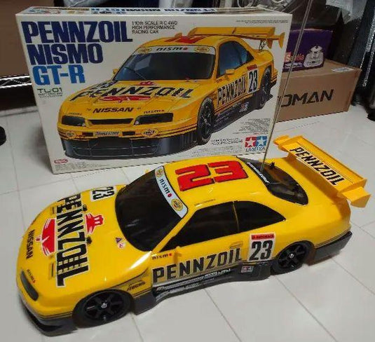 Used Tamiya Pennzoil Nismo GT-R TL-01 Chassis RC Car Body Only
