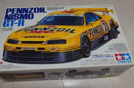 Used Tamiya Pennzoil Nismo GT-R TL-01 Chassis RC Car Body Only