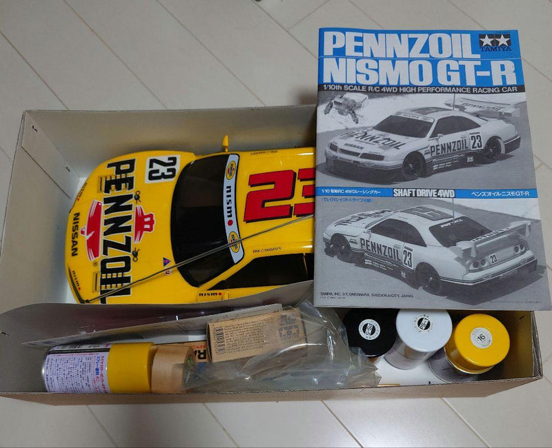 Load image into Gallery viewer, Used Tamiya Pennzoil Nismo GT-R TL-01 Chassis RC Car Body Only