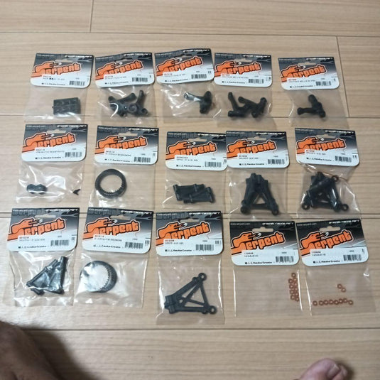 Used Serpent X20 MID Carbon Chassis Used with Many Spare Parts