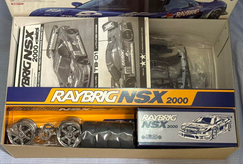 Load image into Gallery viewer, Used Tamiya 1/10 Raybrig NSX 2000 TB-01 Chassis Unassembled Kit