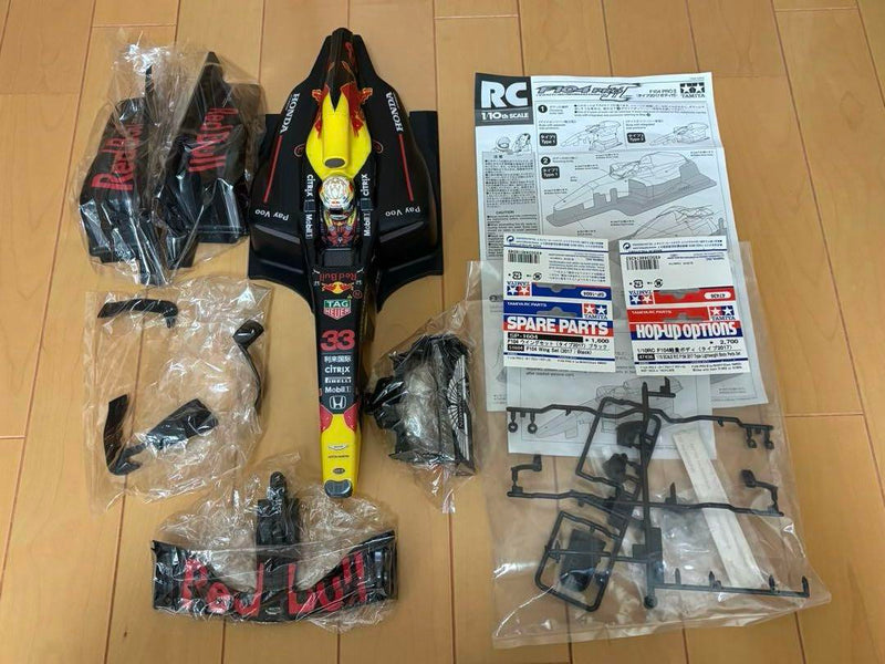 Chargez l'image dans la visionneuse de la galerie, Used Tamiya TRF102 Partially Assembled with Futaba Electronics and Red Bull Body