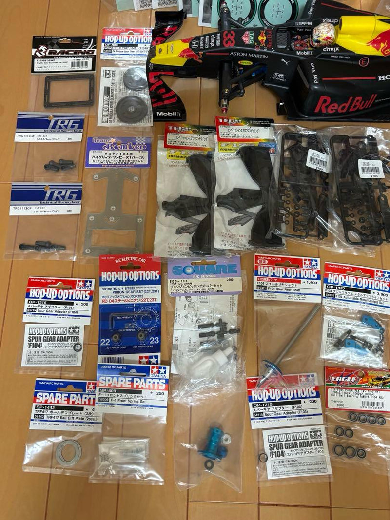 Chargez l'image dans la visionneuse de la galerie, Used Tamiya TRF102 Partially Assembled with Futaba Electronics and Red Bull Body